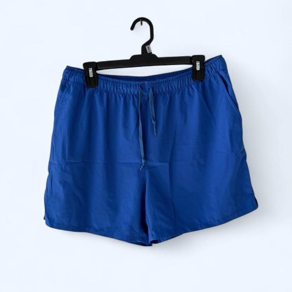 Reel Legends Mens‎ Performance Shorts Blue Elastic Waist Drawstring Pockets